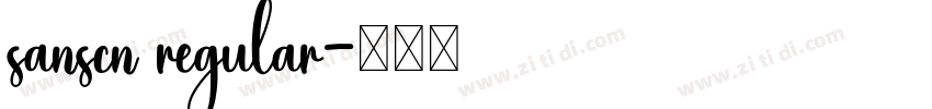 sanscn regular字体转换